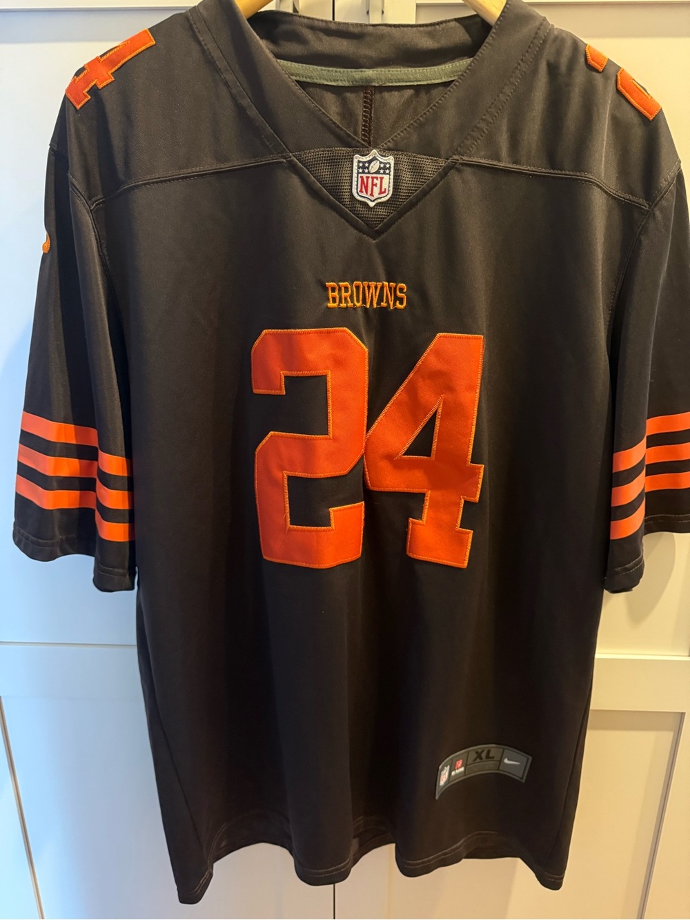 NFL Browns #24 Men's Football Jersey - Brown/Orange